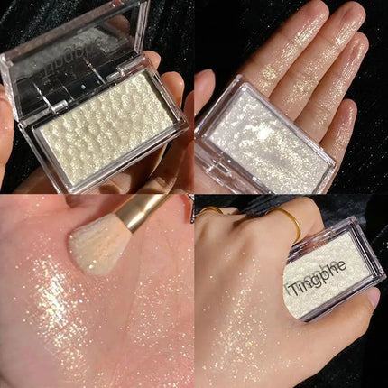 Potato Glitter Monochrome Eyeshadow Palette Natural Light Highlighter Powder For Delicate Eye Makeup Diamond Brightening