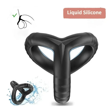Cock Rings Silicone Ball Stretcher Delay Ejaculation TPE Penis Ring for Men Sex Toys Adjustable Semen Lock Ring SM Penis Sleeve