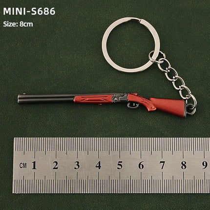 Hot Game Keychain Jewelry Weapon Mini Gun Model Metal Pendant Key Chain Fashion Chaveiro Bag Car Key Holders Gift For Kids Men
