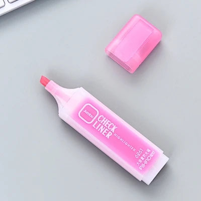 6 Colors Marker Liquid Highlighters Kawaii Gifts for Students Taking Notes Lovely Painting Office Supplies Stationery