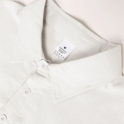 Summer Men's Cotton Linen Casual Polo Shirt Quick Dry Short Sleeve T-shirts Male Tops Turn-down Collar Pullover Men Polo Shirt