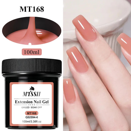 100ml Clear White Pink Extension Nail Gel UV LED Cured Builder Nail Gel Acrylic French Nail Art Semi Permanent UV Gel Varnish