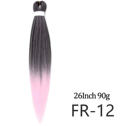 Pre-stretched long braided hair 26-inch crochet braided hair synthetic African Ombre giant Xpression braided hair