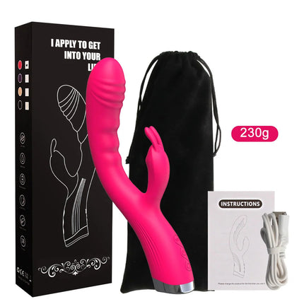 Waterproof G-Spot Rabbit Vibrator 10 Modes Strong Vibration Clitoral Stimulator Adult Toy with Powerful Massage for Fun Game