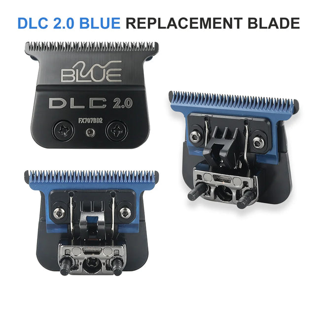 Compatible BabylissPRO 707Z JUCAI F7878 Professional Barber Trimmer Replacement Carbon Steel DLC Blade Blue Moving Blade
