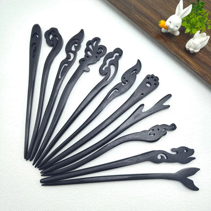 Vintage Simple Hair Accessories Chinese Style Wooden Hair Clips Antiquity Handmade Traditional Hair Fork Retro Hair Sticks 2025