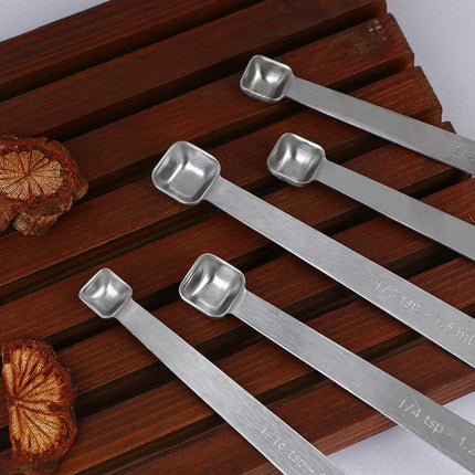 Hot Sale 5Pcs/Set Stainless Steel Small Measuring Spoons Seasoning Dry And Liquid Ingredients Kitchen Accurate Cooking Gadgets
