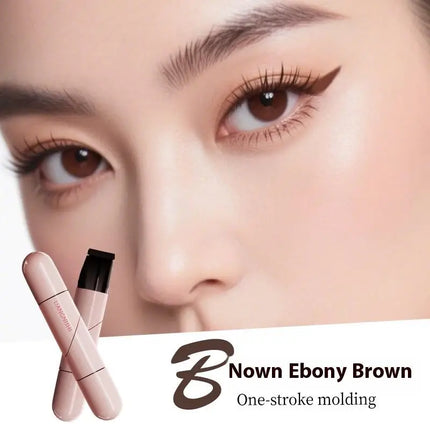 Double Head Rotatable Eyeliner Stamp Integrated Eyeliner Stamp Precise Outline Signet Long-Lasting Eyeliner Liquid Pen Cosmetics