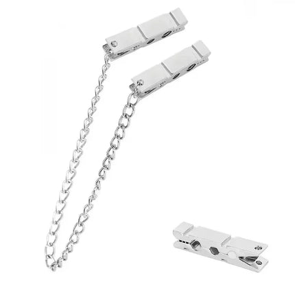 Colorful Metal Nipple Clamps With Chain Set Woman Rainbow Nipple Clips Breast Bondage Restraint Slave Fetish Female Sex Toy