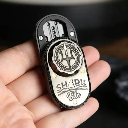 Metal Mechanical Shark Fidget Slider Toy, Adult EDC Stress Relief Toy, Anxiety & ADHD Relief Desk Toy, Creative Gift for Men