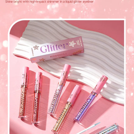 Glitter Liquid Eyeliner Pencil Flash Dazzling Eyeshadow Pearlescent Outline Pen Long Lasting No Smudge Women's Makeup Gifts