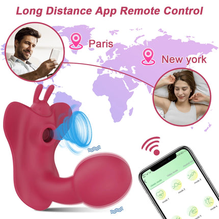 Wearable Sucking Panty Vibrator Butterfly Vibrators Dildo Adult Sex Toys For Women APP Vibrating Egg Vaginal Clitoris Stimulator