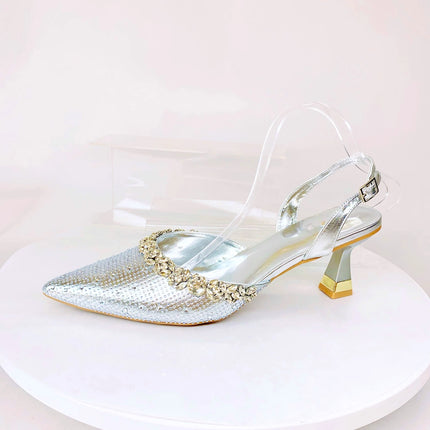 Insightlink Lady High Heels Crystals Shoes and Bag Set Rhinestone Handbag with Sandals for Wedding Gems Clutch Purse with Shoes