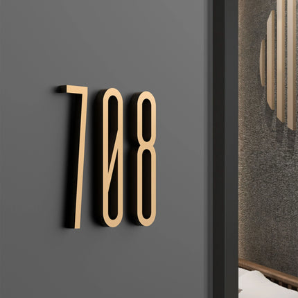 On The Door Extra Apartment Floating Exterior House Metal Building 3D Digits Number Art Nordic Home Decor Wall Sticker Acrylic