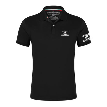 Don't Be A Loser, Keep Gambling Printing Fashion 2025 New Men's Summer Solid Color Short Sleeve Classic Slim Fit Polo Shirt Tops