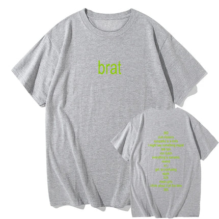 Charli XCX with Special Guest Shygirl T-Shirts Brat Album Men Women Clothing Aesthetic Unisex Streetwear Summer Cotton Tee Tops