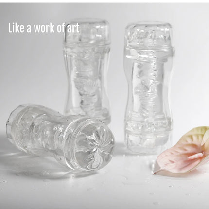 Male Masturbator Cup Soft Pussy Sex Toys Transparent Vagina Anal Adult Endurance Exercise Supplies Vacuum Pocket Cup for Men 18