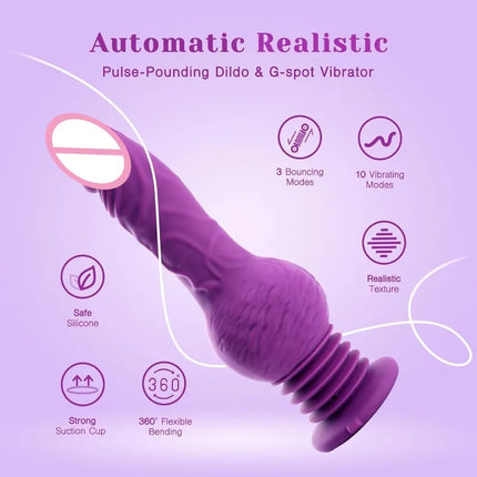 9.29 Inch Realistic Dildos Thrusting Dildo Vibrator G-Spot Anal Stimulation 10 Vibrating Modes Adult Toys Sex Toys for Women Men