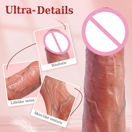 Penis Enlargement Sleeve Vibrator for Men Hollow Dildo Silicone Ejaculation Delay Realistic Penis Extender Adult Couples Sex Toy