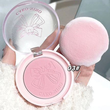 Wish Bow Cute Blusher Lasting Not Easy to Fly Powder Pink Blush Face Brighten Shading Rouge Rubor Korean Dupes Makeup Cosmetics