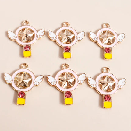 10pcs 21*24mm Fancy Pressed Powder Makeup Box Charms for Jewelry Making Accessories Lady Necklaces Earrings Pendants Keychain