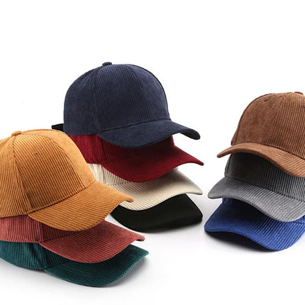 SLECKTON Custom Baseball Cap for Women and Men Fashion Design Brand LOGO Letter Embroidery Hats Corduroy Hats Unisex Wholesale