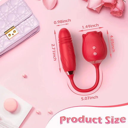 Powerful Sucker Vibrator Female Telescopic Nipple Clitoris Stimulation Dildo Thrusting Licking Vagin Massager Adult Sex Toys