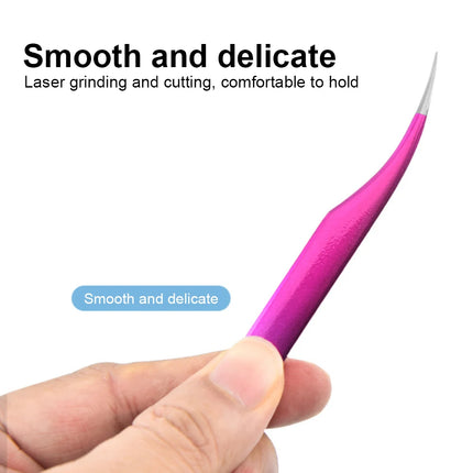 New 1Pc Eyelash Tweezers Anti-static Non-magnetic Professional Pincet 3D Eyelash Extension Tweezer 100% Closure Makeup Tool