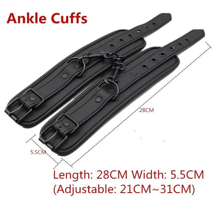 Bondage Toys BDSM Sex Restrsaints Erotic Adults Toys Handcuffs Ankle Cuffs Collar Sex Toy Adults Games Sex Leather Ferminino Kit