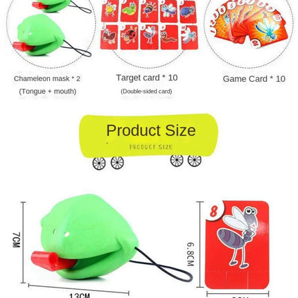 Funny Frog Mouth Tongue Table Game Greedy Snake Anole Lizards Play Competitive Parent-child Interactive Table Children's Toys