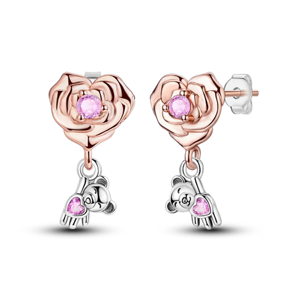 925 Sterling Silver Purple Series Feather Butterfly Dream Catcher Firefly Zircon Earrings for Women Luxury Jewelry Wedding Gift