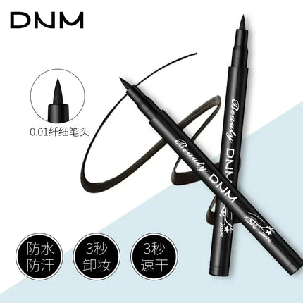 DNM 12 Colors Eyeliner Pen Waterproof Soft Sponge Head Silkworm Pen Quick Dry Black Natural Coloring Liquid Eyeliner White