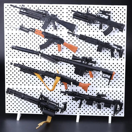 1/6 Assemble Gun Model Machine Gun Submachine Shotgun Sniper Rifle SVD AK47 MP40 MG42 Plastic Assembly Kit 8pcs/set