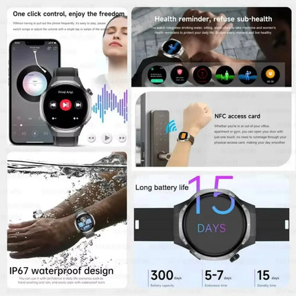 2027 Watch 5 Pro Track Compass Watch Men 360*360 AMOLED Screen NFC BT Call Waterproof Health Monitor Man Smartwatches