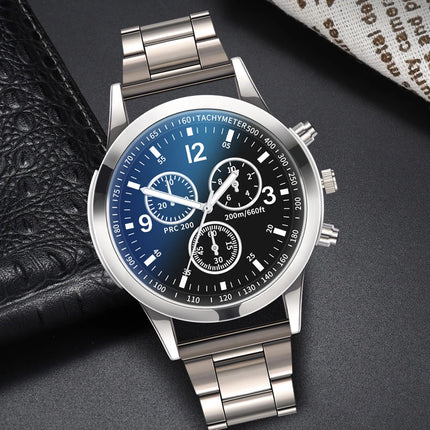 1/2PCS Men's Business Watches Fashion Men's Steel Band Quartz Watch with Bracelet (Box not Included)