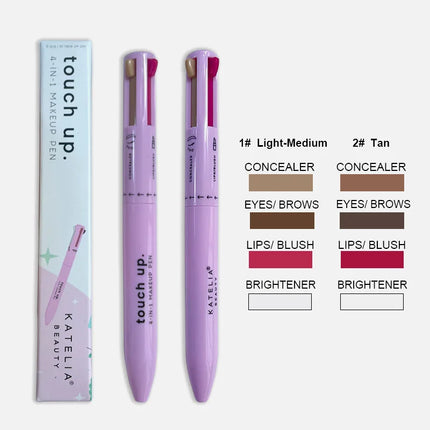 4 in 1 Long-lasting Vegan Makeup Pen Face Eye Makeup Beauty Pencil Eyebrow Eyeliner Lip Liner Highlighter Pen