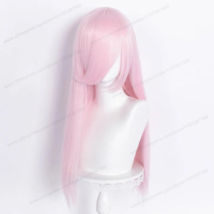 60cm Long Straight Cosplay Synthetic Wig With Bangs Golden Yellow Green Blonde Purple Heat Resistant Hair Anime Wigs + Wig Cap