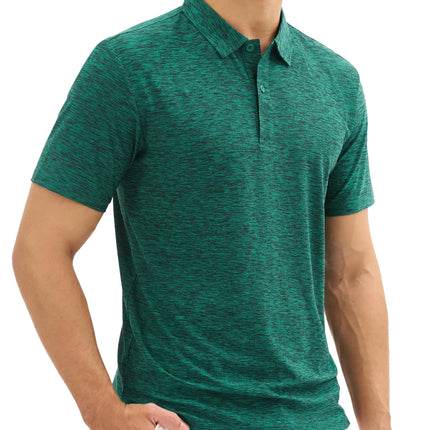 TACVASEN Mens Summer Casual Polo Lightweight Dry Fit Golf Shirts Moisture Wicking Sports Polo Shirt Workout Tees Work Shirts