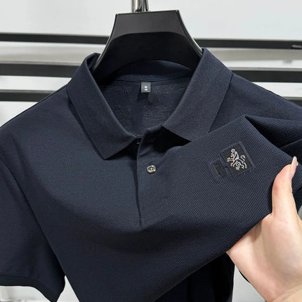 Pure Cotton Plus Size Men Polo Shirts Short Sleeve Embroidered Turn-down Collar T-shirts Men's Summer Casual Tees