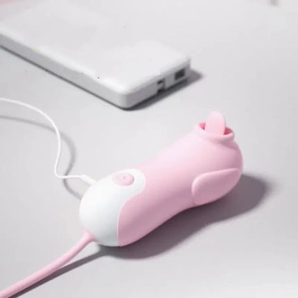 For Adult 10 Speeds Vibrating Egg Tongue Licking Clitoris Stimulator Masturbator G Spot Stimulating Massage Sex Toys