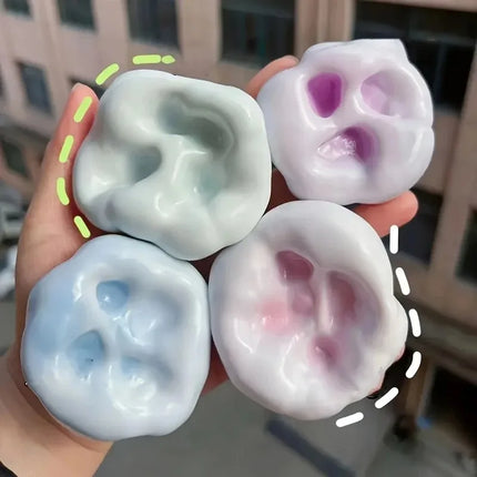 6cm/2.36inch Squishies Stress Balls Rainbow Glutinous Ball Shapeable Vacuum Stress Ball Handmade Squeeze Fidget Toy Party Favors