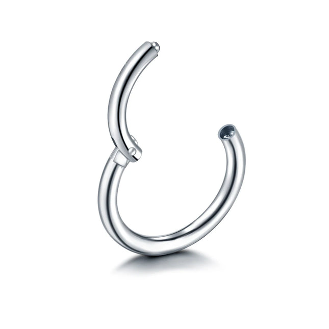 1Pc 316L Stainless Steel Hinged Segment Nose Ring Ear Cartilage Tragus Helix Lip Piercing Nose Hoop Body Piercing Jewelry