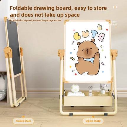 Children's drawing board, baby magnetic double-sided teaching, home small blackboard stand, colored graffiti, erasable writing w