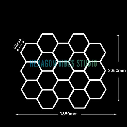 Garage Hexagon LED Light 50000H 6500K Ultra Bright for Home Gym Barbershop Car Detailing Bar Basement Workshop Ceiling Lighting