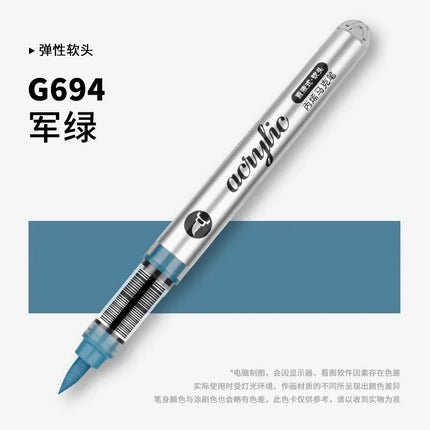 GRASP 120/1 Colors Acrylic Marker Pens Waterproof Pen Soft Brush Nib Student Art for Glass Stone Art School Supplies Stationery