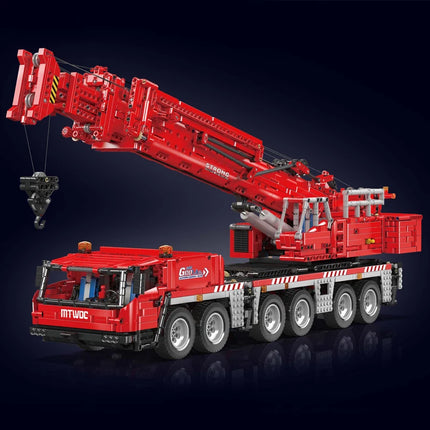 Mould King 17065 Technical Car Toys The Red Grove GMK Crane Building Block Enginerring Truck Brick Set Kids Christmas Gift