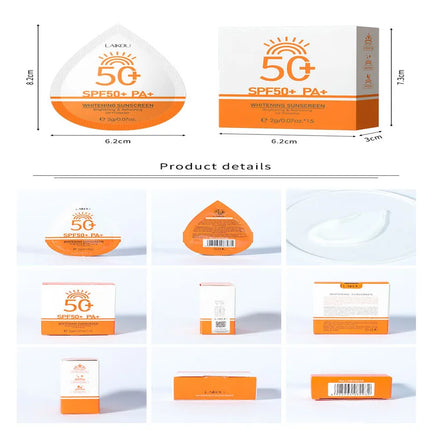 Sunscreen Travel Size Waterproof Sweatproof SPF50+ PA+ Facial Sunscreens For Face Beach Sun Screen Protector