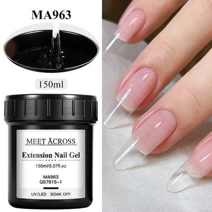 150ml Large Capacity Quick Extension Nail Gel Polish Nude Pink Milky White Builder Nail Art Varnish Manicure DIY Nail Supplies