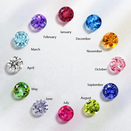 Personalized 1-8 Birthstone Rings Custom Engraved Name Ring Customized Promise Heart Birthstone Ring Gifts for Family Women