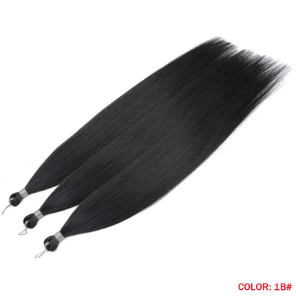 28 Inch Ariel Straight Pony Hair Bundles Crochet Braids Hair Synthetic Braiding Hair Ombre Brown Soft Crochet Hair Extensions